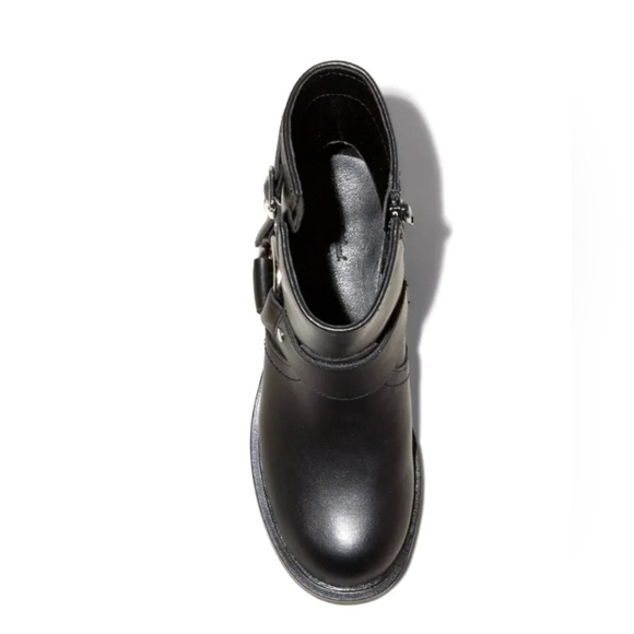 Biker Harness Black Stylish leather ankle boots - Picture 4 of 6